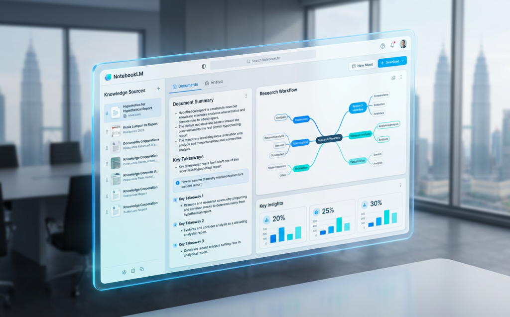 Harnessing NotebookLM training to analyze complex corporate data dashboards.