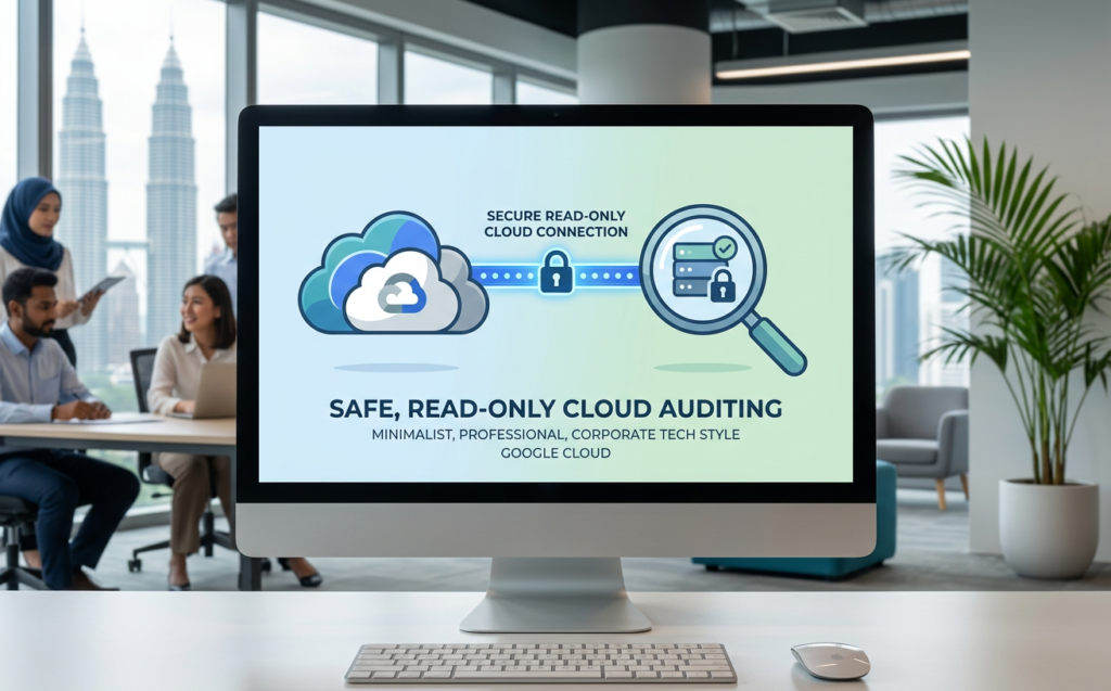 Secure read-only Cloud Security auditing illustration