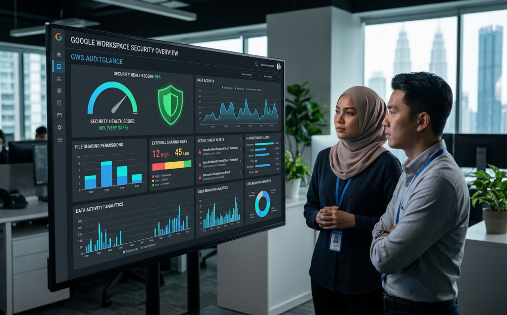 Using GWS Auditglance to prevent GWS data leaks on an enterprise security dashboard